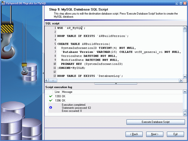 FlySpeed DB Migrate to MySQL screen shot