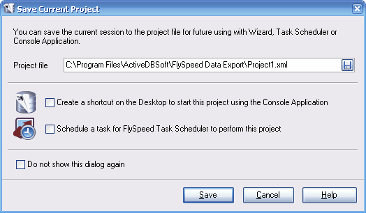 FlySpeed Data Export Help - Data export projects